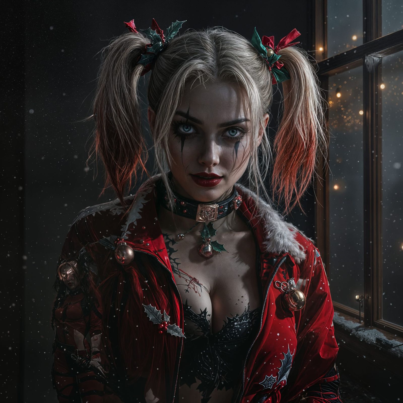 Harley Quinn Reimagined as Christmas Icon in Hyper Realistic...