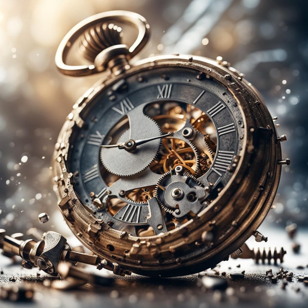 Time is not real - broken pocket watch