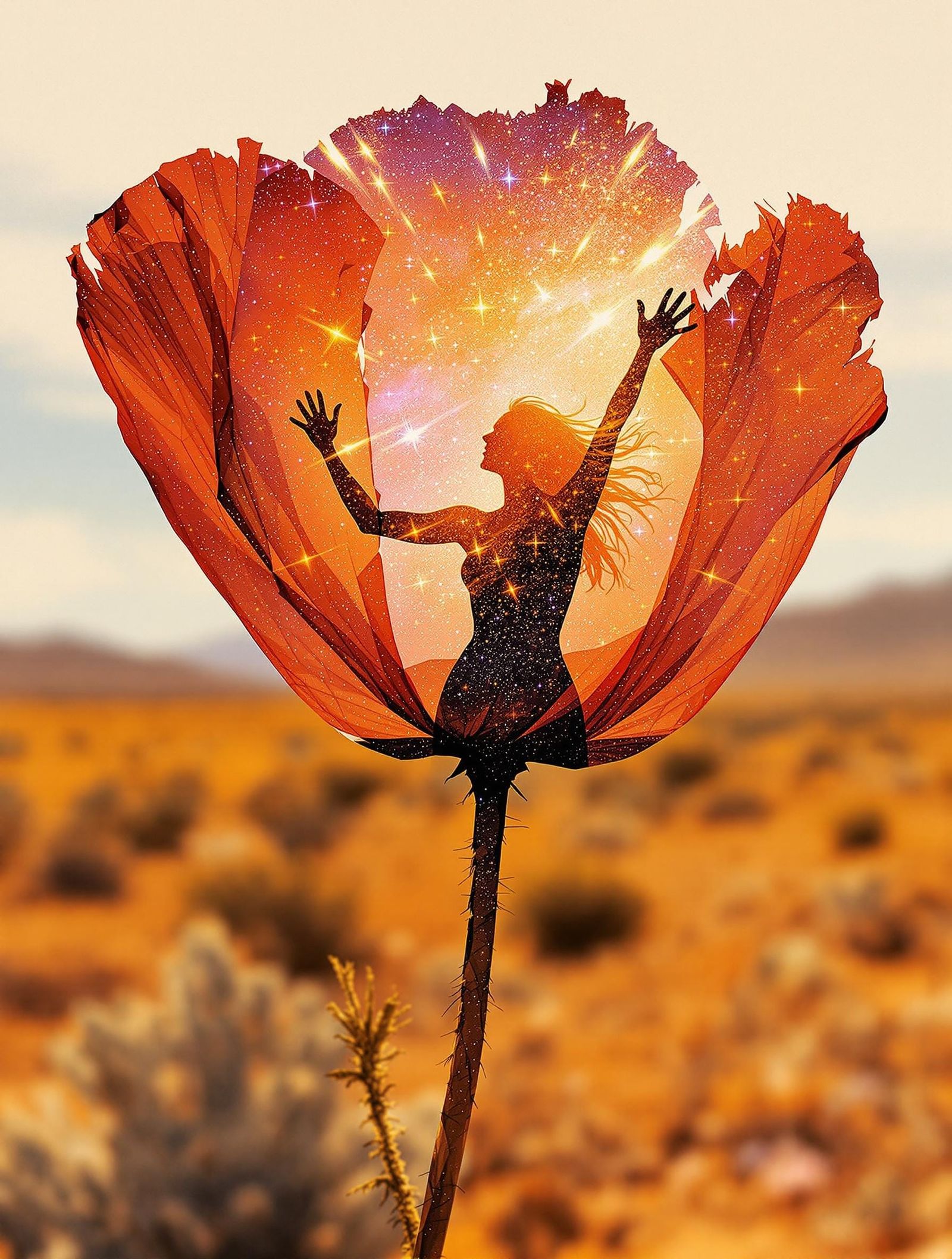Wild Poppy Transforms into Cosmic Joy