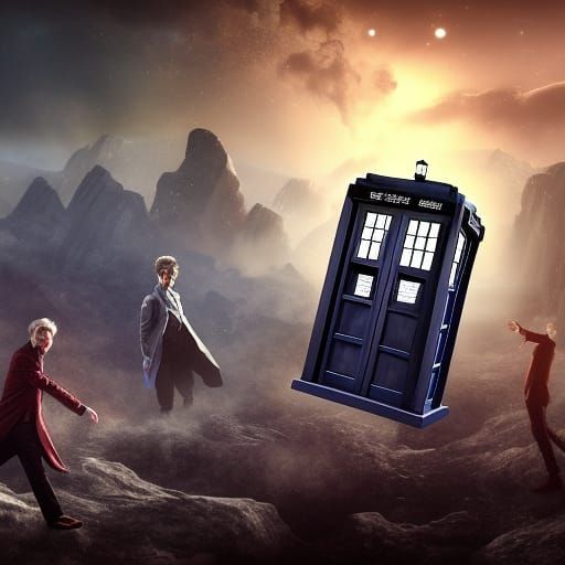 The First Five Doctors: Detailed Matte Painting