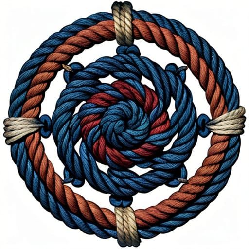 Handwoven rope knot tranquility