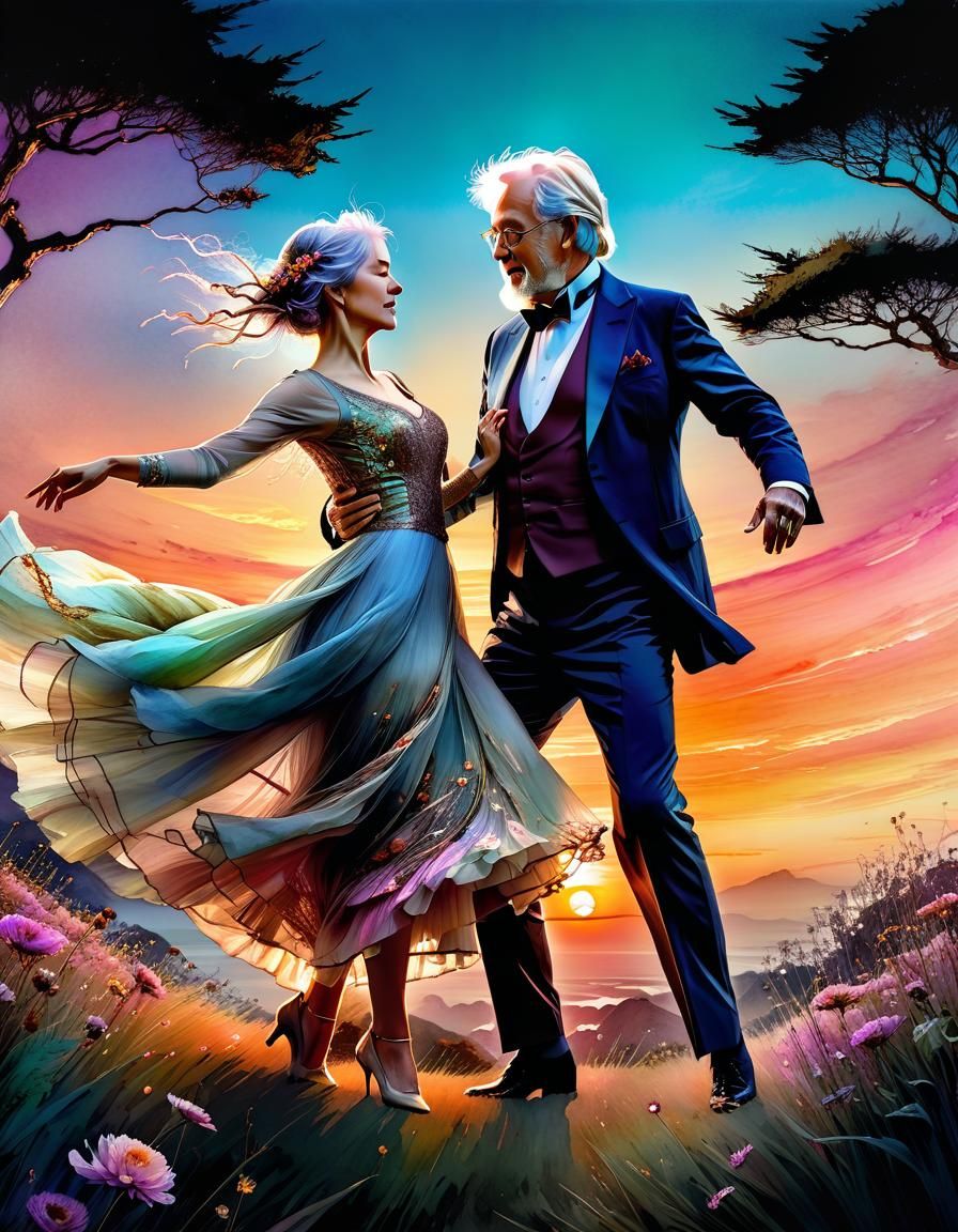 Old Couple Dancing