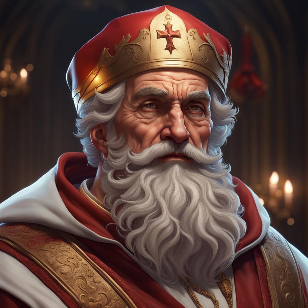 Saint Nicholas Portrait in Artgerm Style