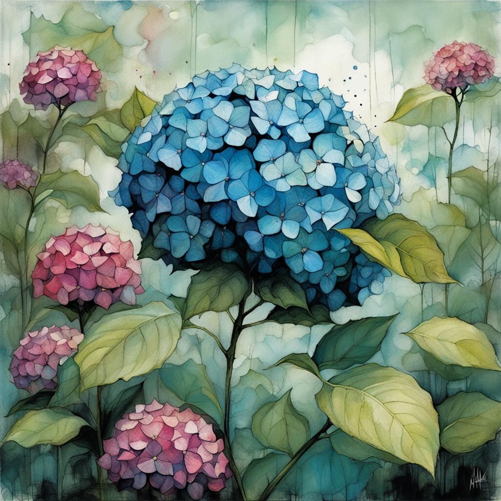 Surrealist Floral Blooms in a Dreamlike Landscape