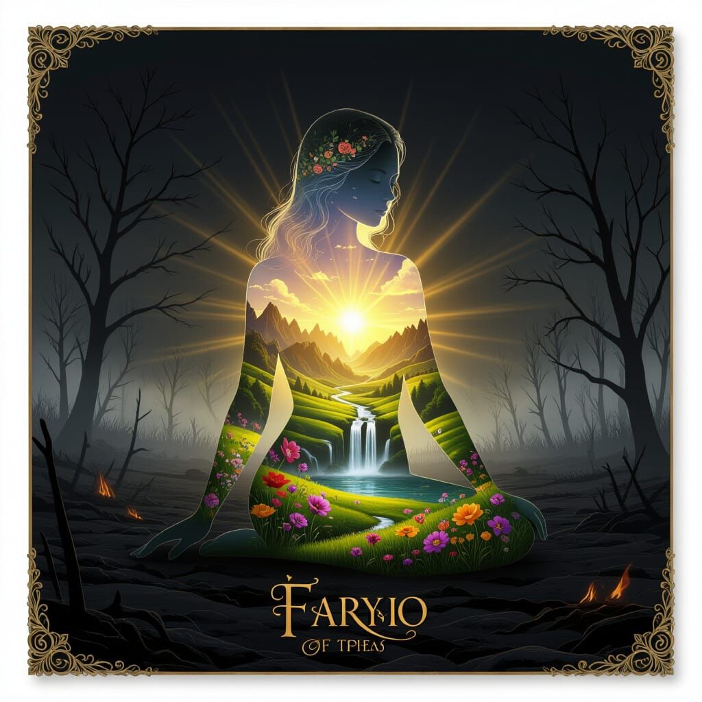 Inner World Silhouette: Hope Amidst Desolation