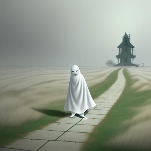 The ghost gives a chuckle, a sound soft and low,
"The path i...