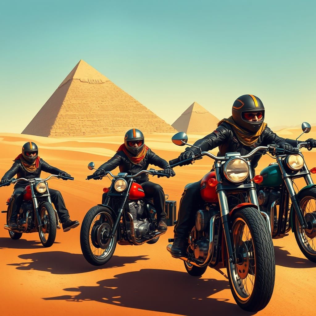 Egyptian Motorbike Gang Rides Through the Desert
