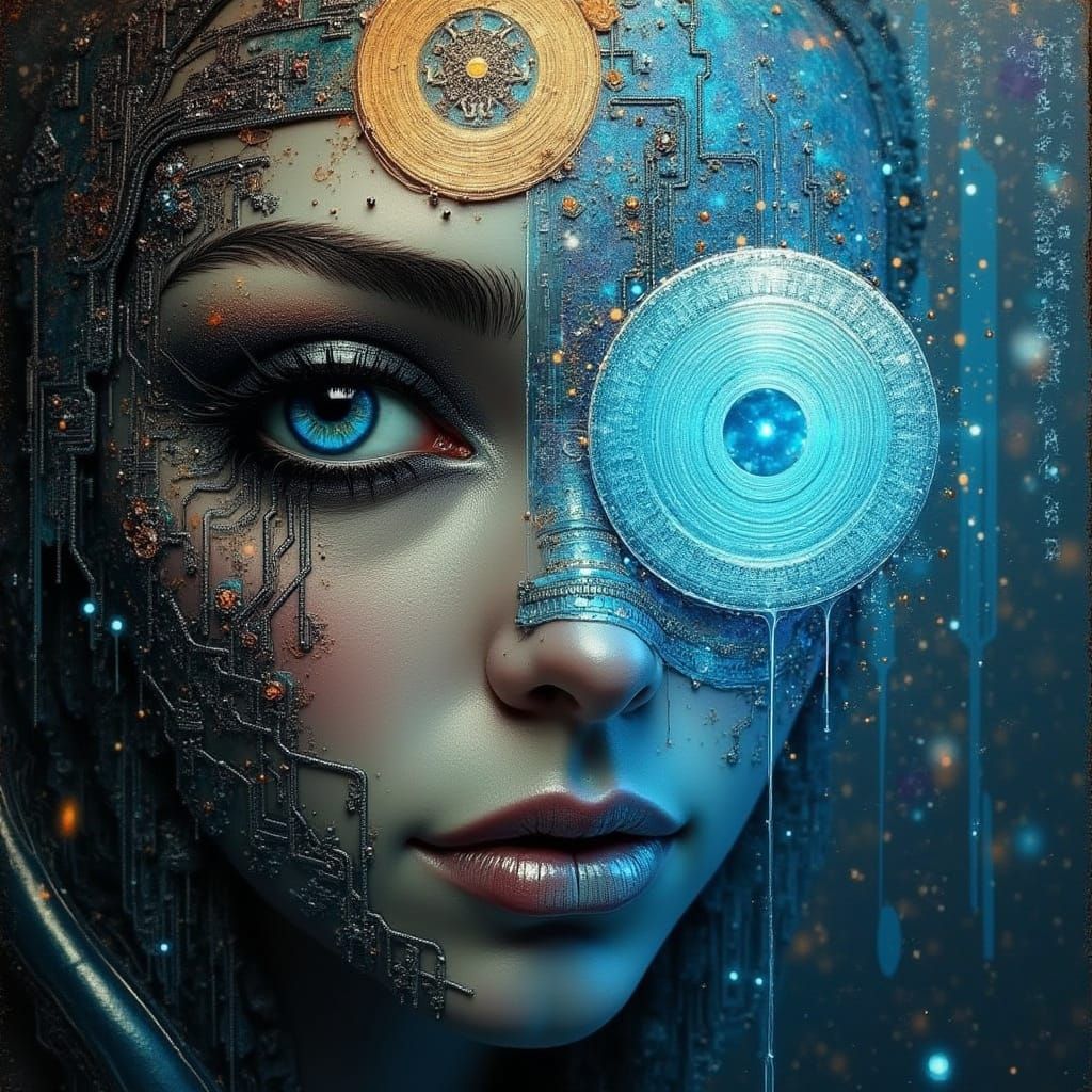 Art Nouveau Goddess of the Digital Age