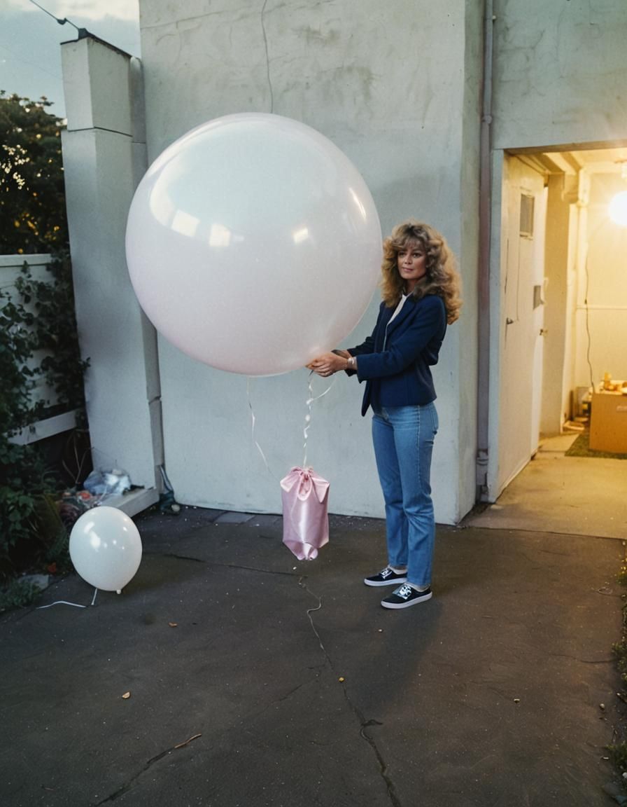 Farrah Fawcett Portrait in Retro Futuristic Style