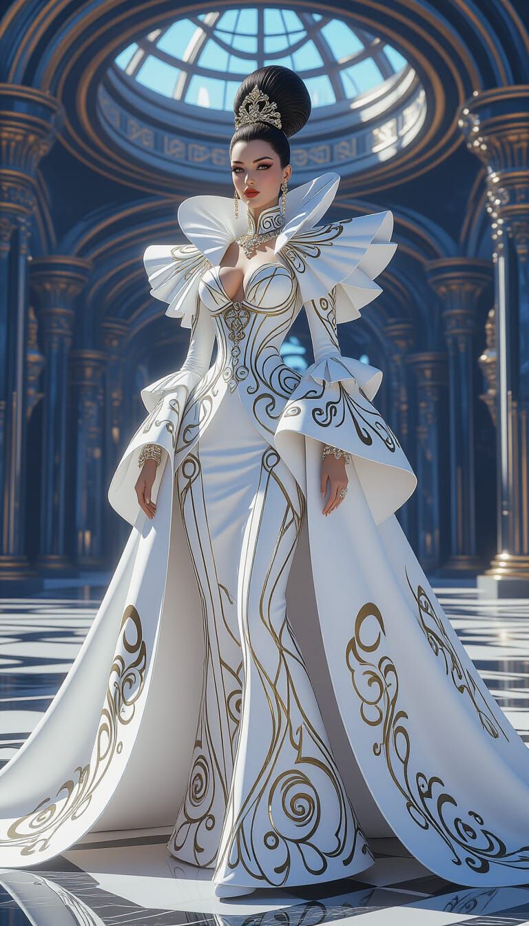 A dazzling cyberpunk French Aristocrat (plays in a Casino:3)...