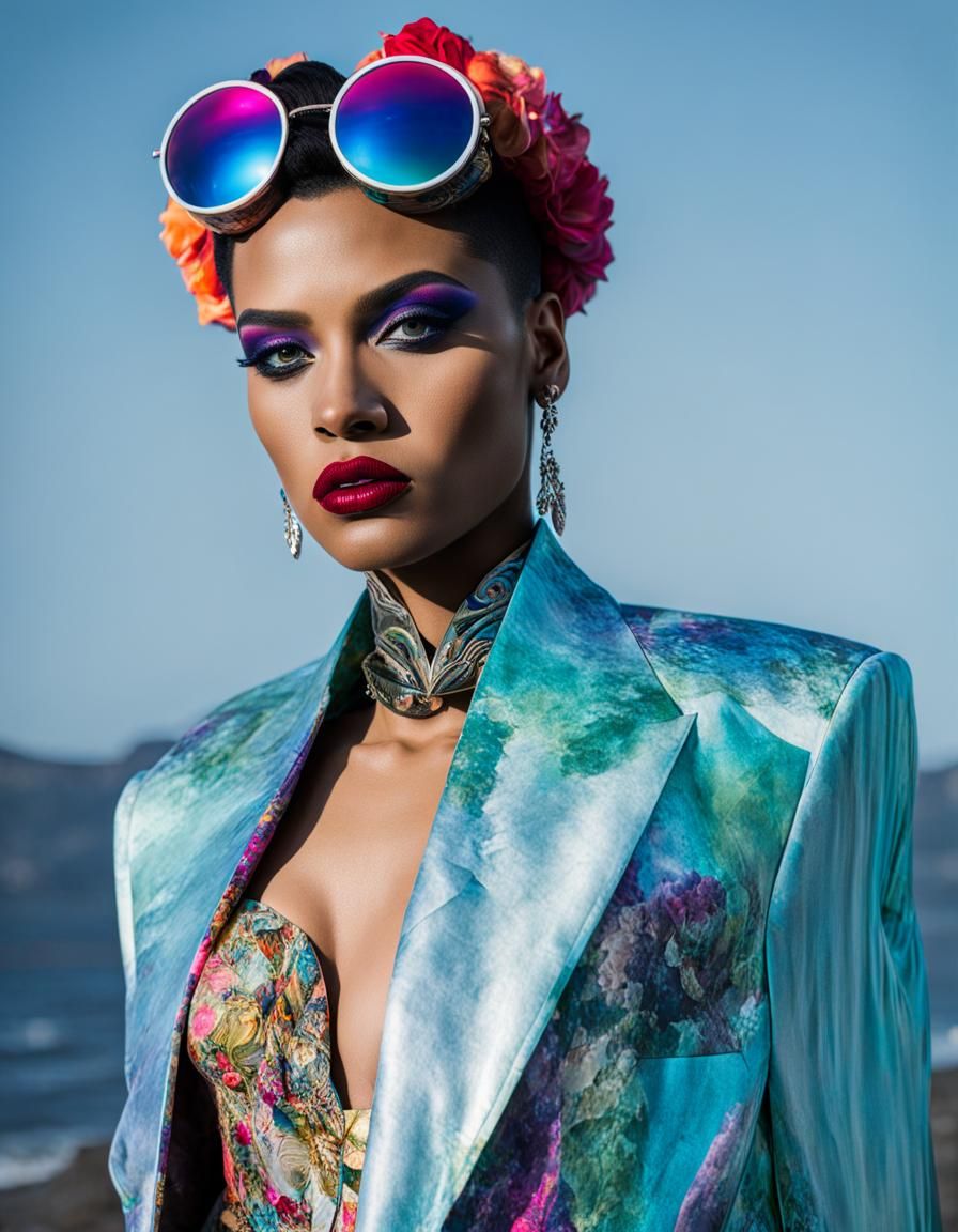 Queer Woman in Dematerialized Digital Fashion