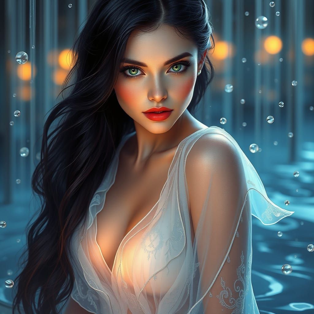 Hyper-Realistic Fantasy Goddess in Ethereal Mist