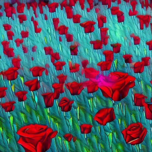 Crystal Poppy: Holographic Astral Illustration