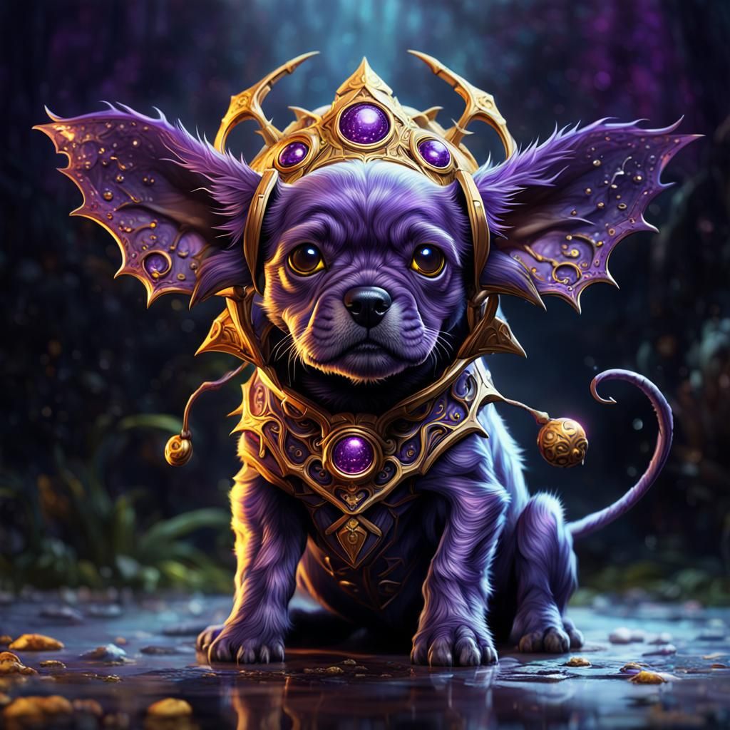 Puppy-Headed Spider in Dark Fantasy Style