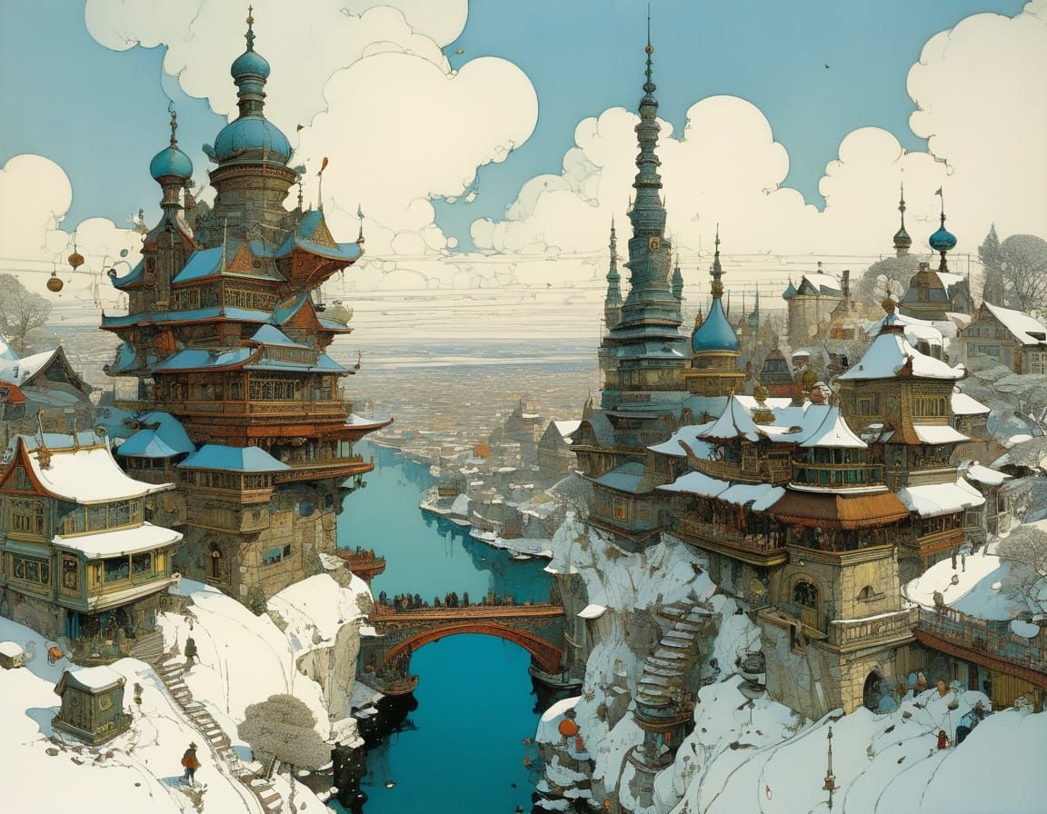 Ethereal Landscape in Intricate Style