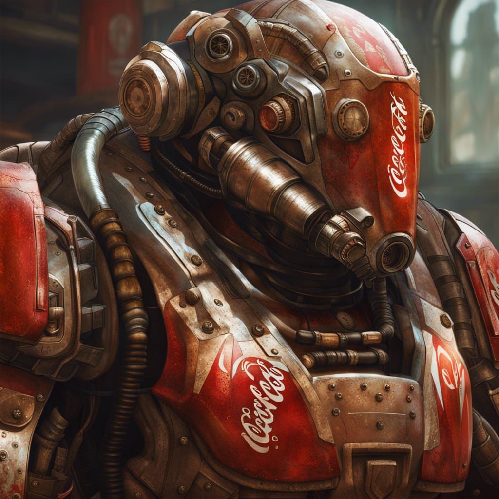Nuka-Cola Power Armor in Post-Apocalyptic Fallout