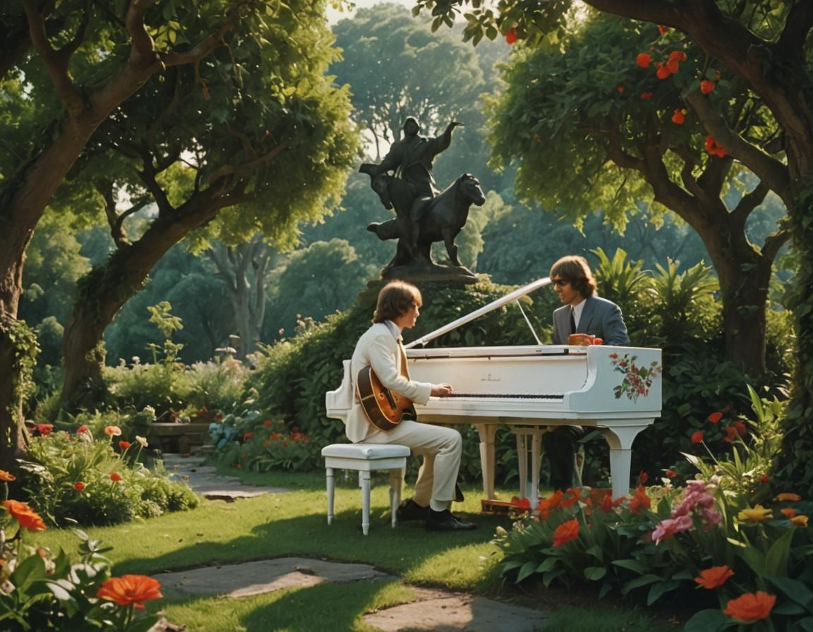 John Lennon and George Harrison.