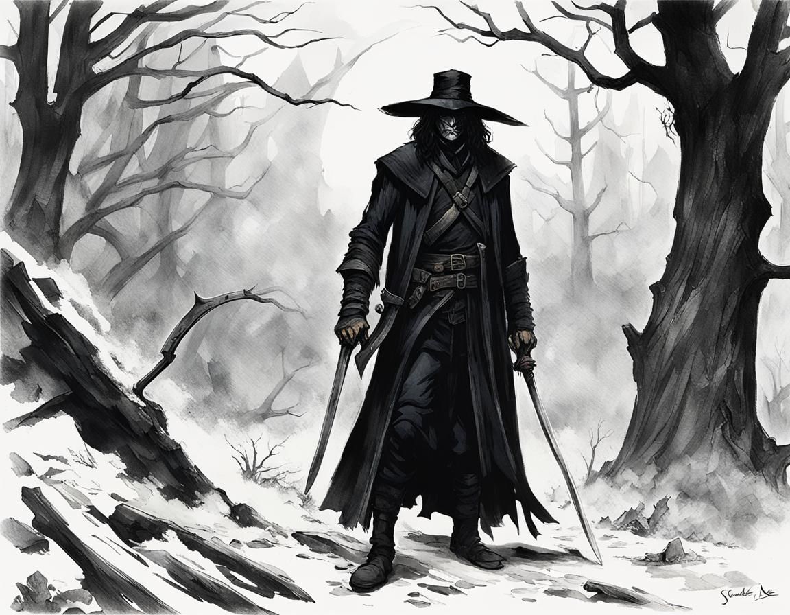 Solomon Kane Portrait in Hyperdetailed Digital Art