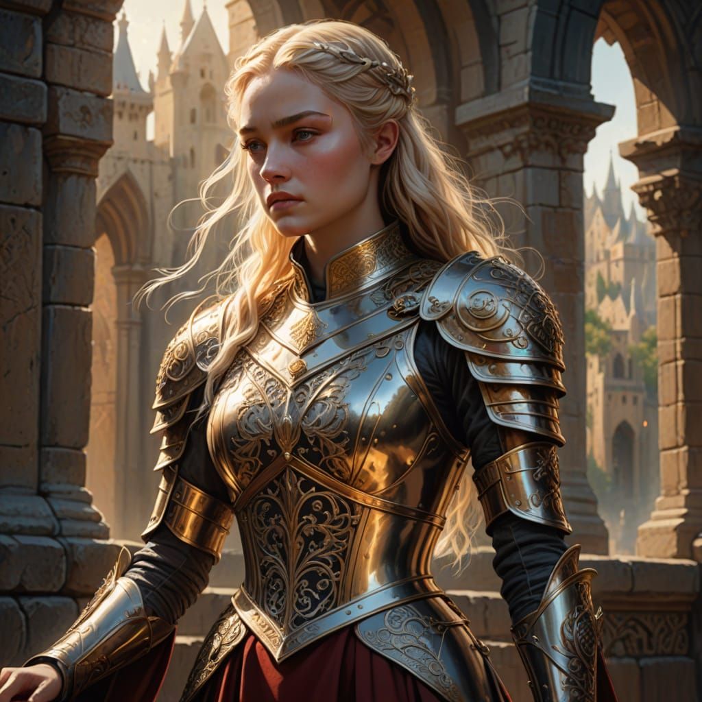 Regal Maiden in Game of Thrones-Inspired Armor