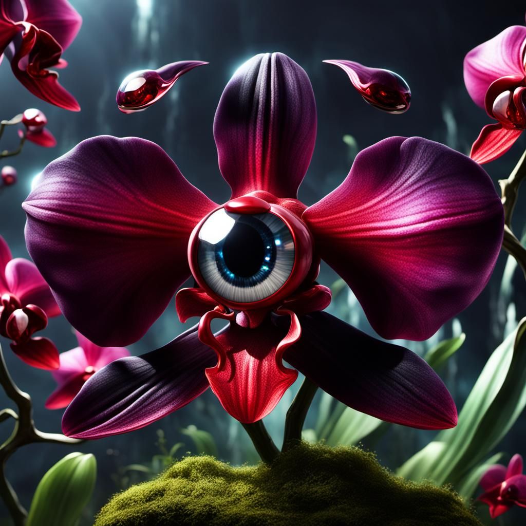 Orchid Crystal Extraterrestrial in Detailed Matte Painting