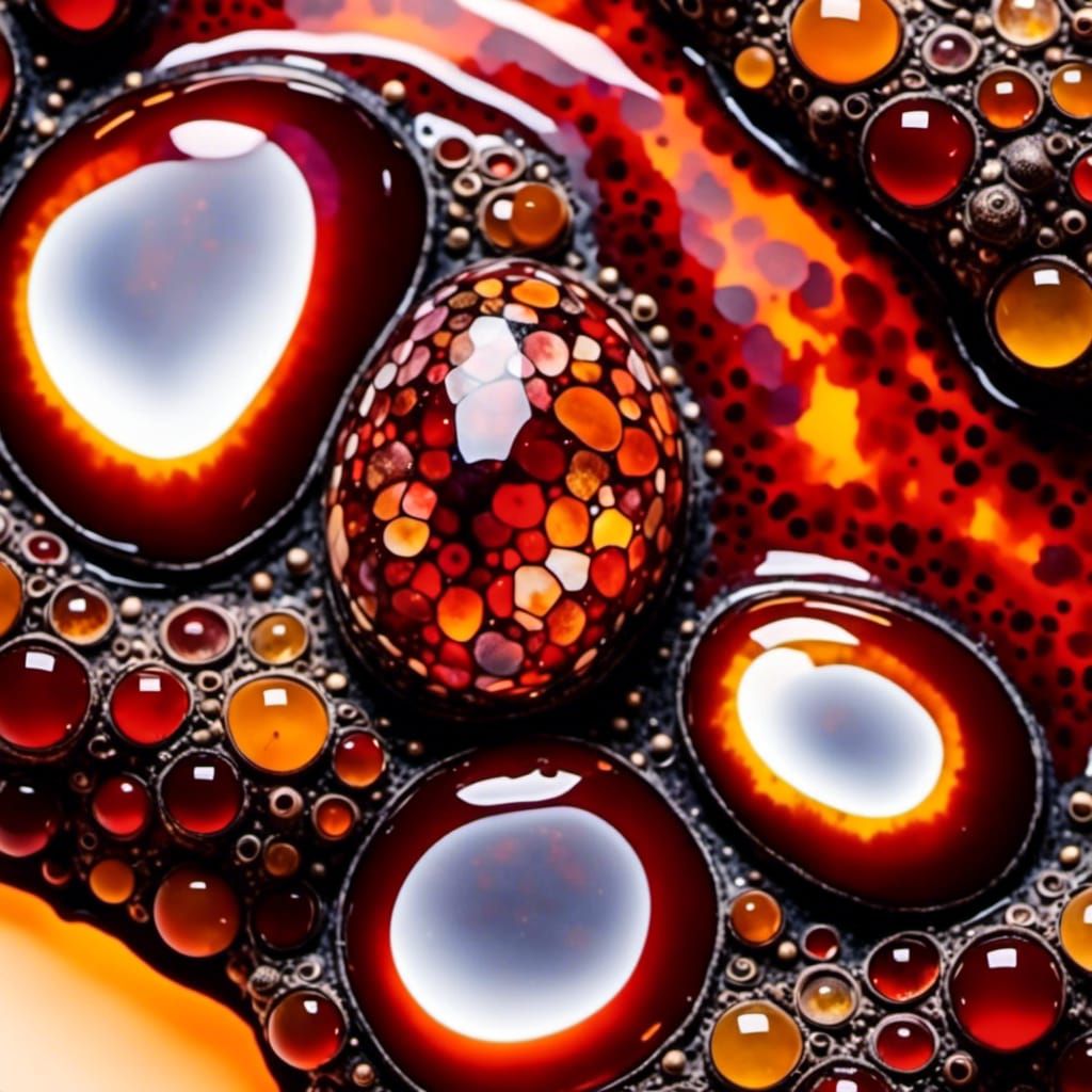 Fire Agate Dragon Macro Photograph