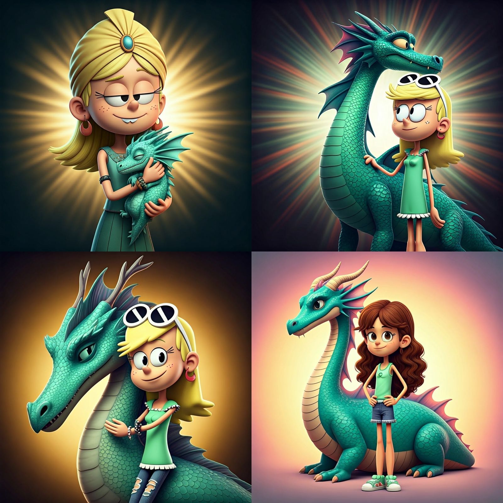 Leni Loud and Her Luminous Dragon Companion