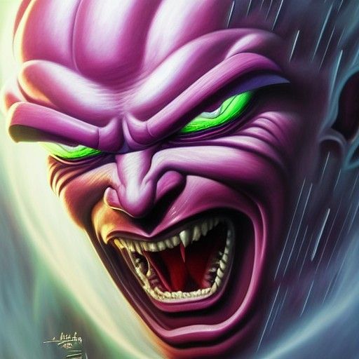 Frieza Super Saiyan 4 as Hyperreal Acrylic Art