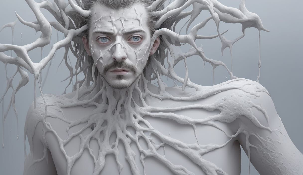 Man Struggles in White Room, Surrealism