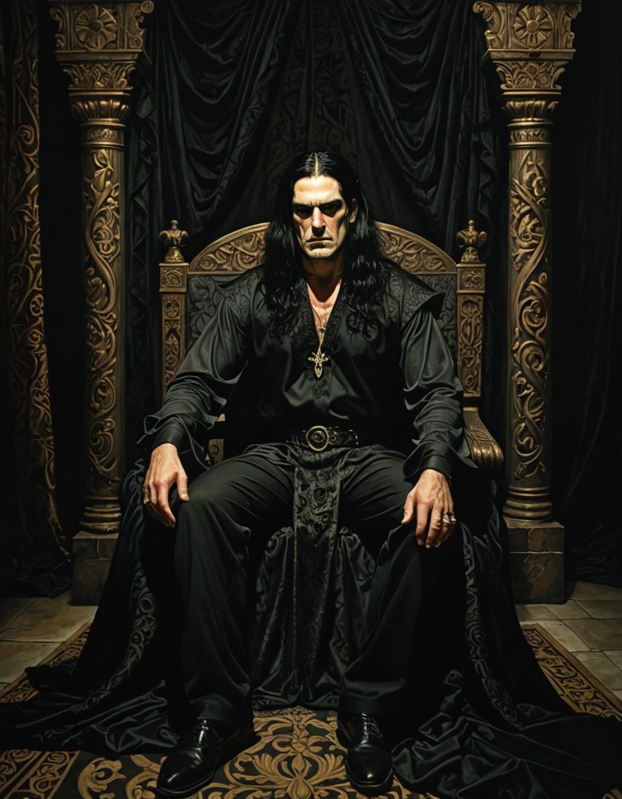 Peter Steele as Renaissance Royalty in Oil Painting