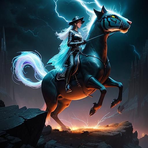 Translucent Ghost Panther in Dark Landscape