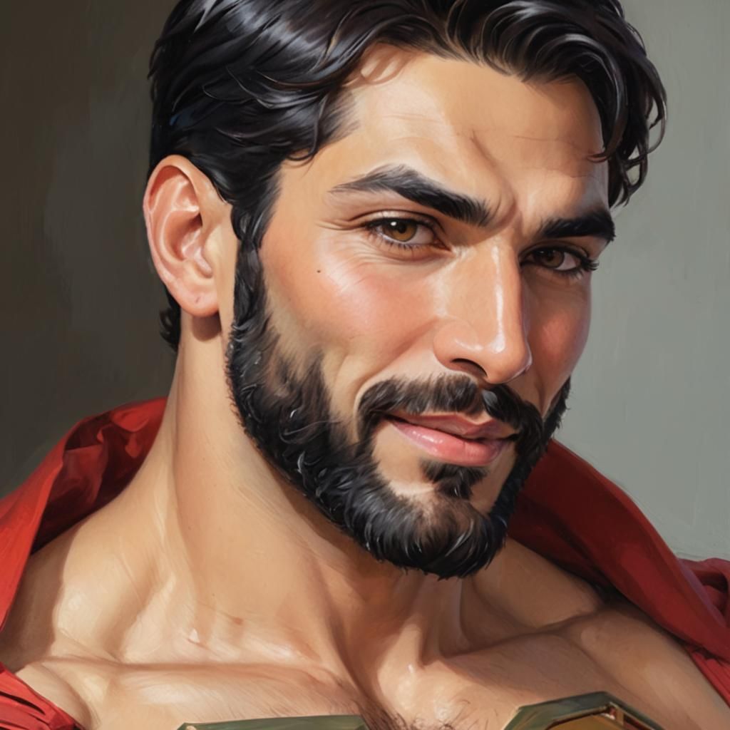 Vibrant Impressionist Portrait of a Middle-Eastern God