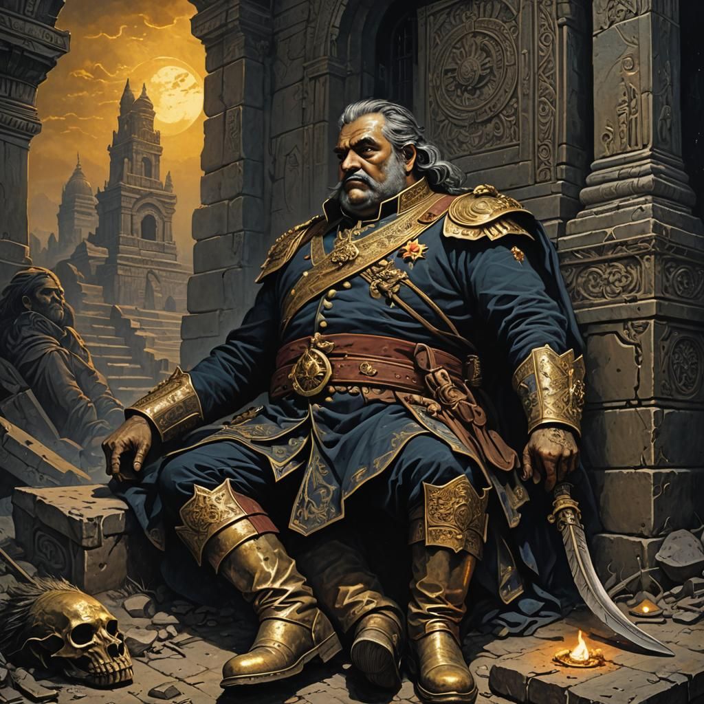 Dark Fantasy: French General Near India, Doré Style