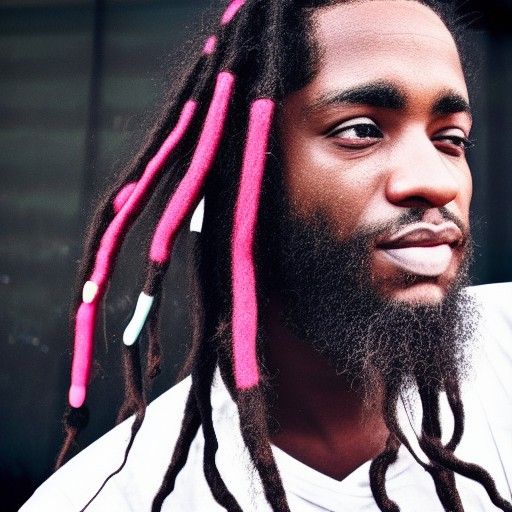 Synthwave Moorish Musician Composing Retro Music