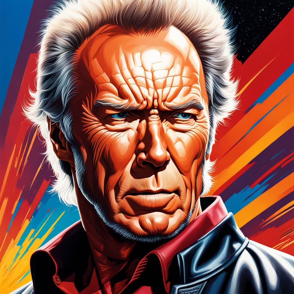 Clint Eastwood Karate Master: Hyperrealistic Digital Art
