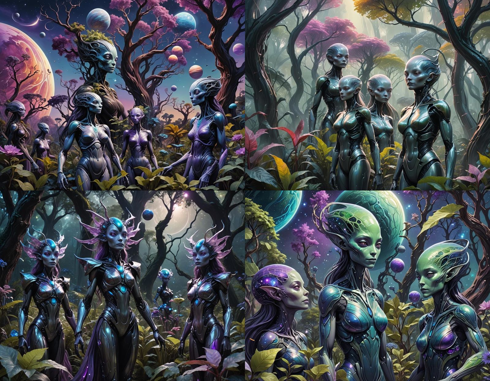 Alien Women on a Voluptuous Exoplanet