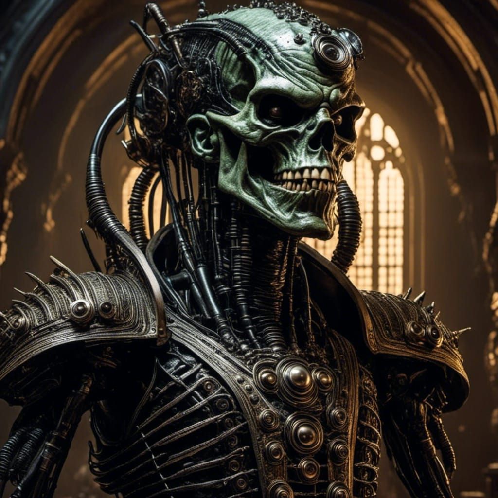 Frankenstein's Monster's First Day: Sinister Gothic Art