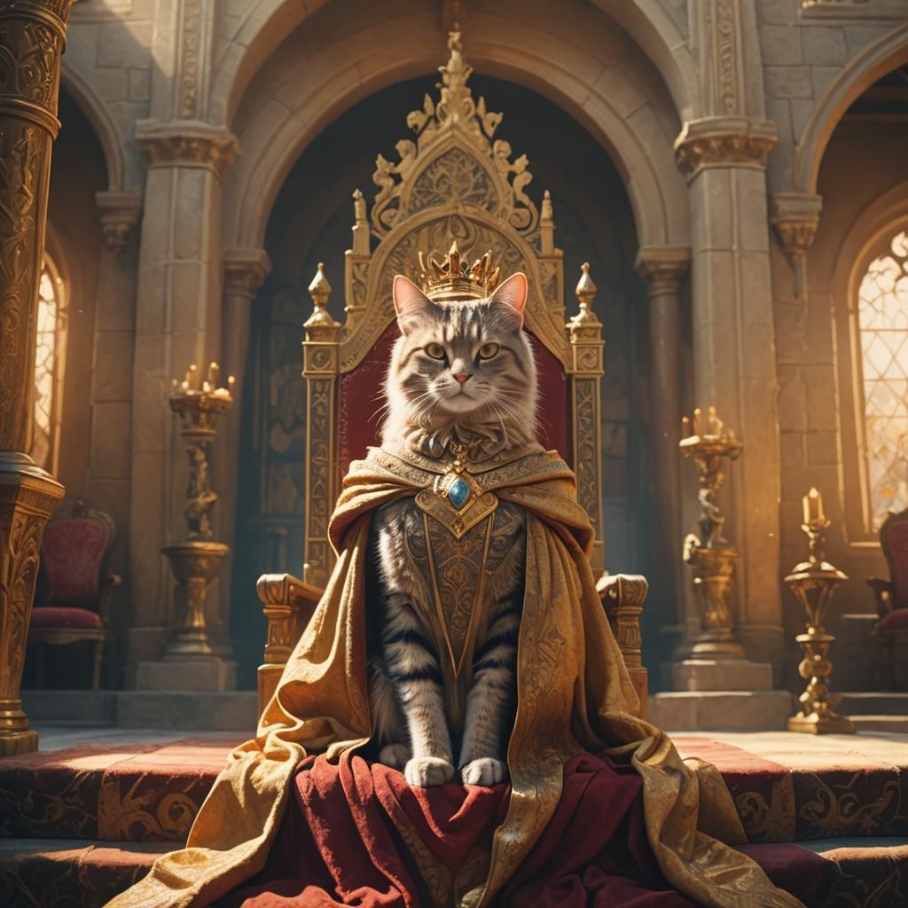 Cat Ruler Surveys His Kingdom