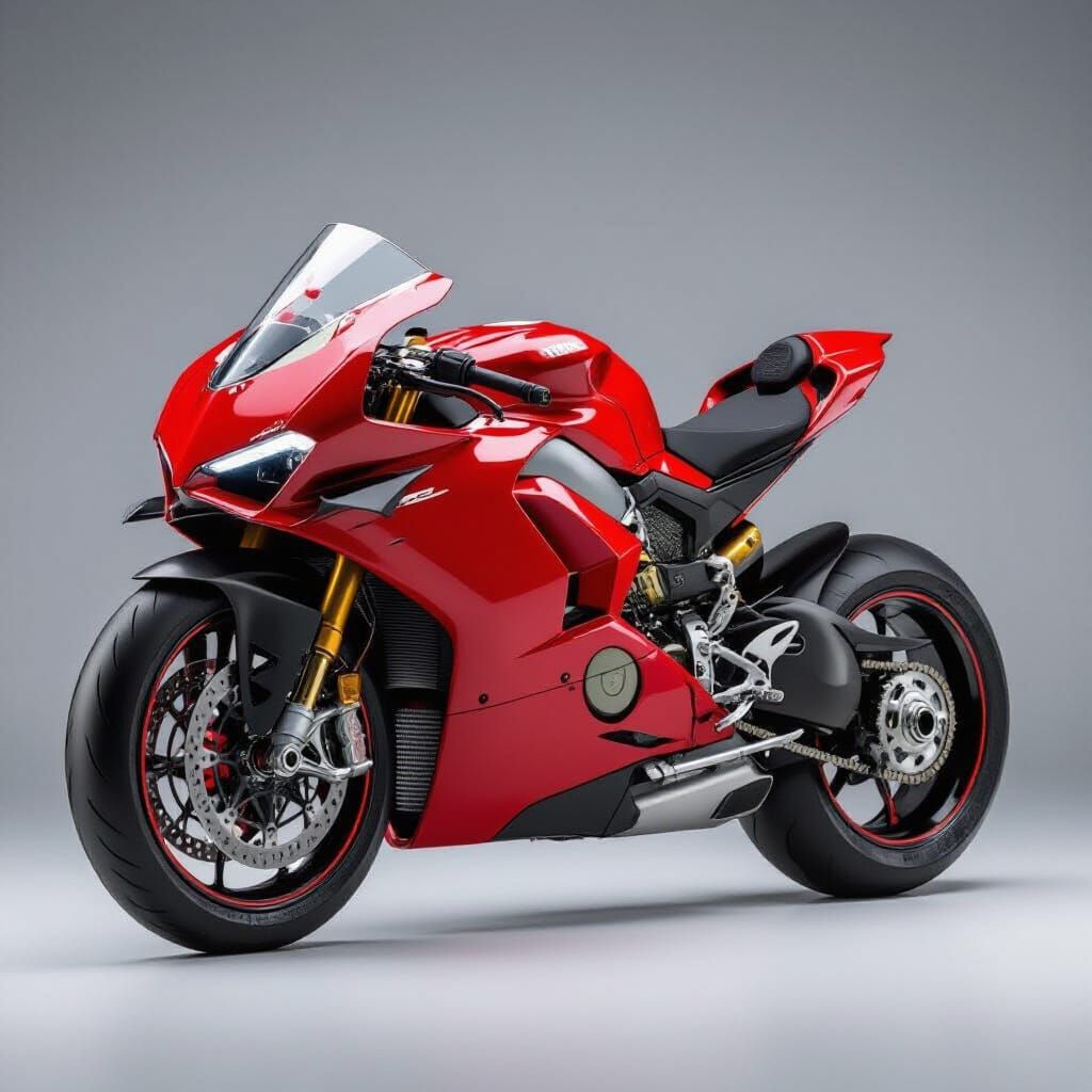 Ducati Panigale V4 R: Sleek Design in Studio Shot