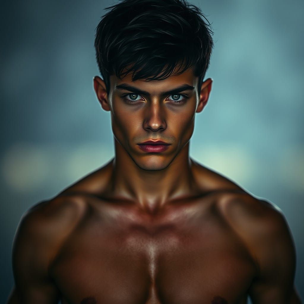 Confident Soccer Athlete in Hyperrealistic Style