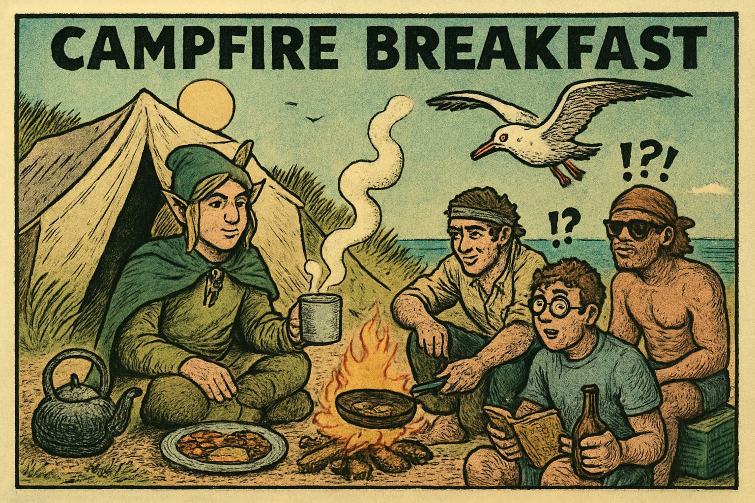 Vintage Comic Book Illustration in Robert Crumb Style