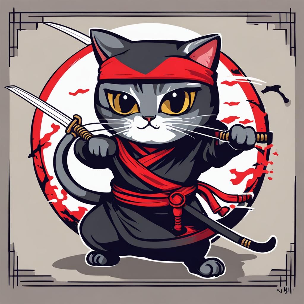Ninja Cat Generated by AI