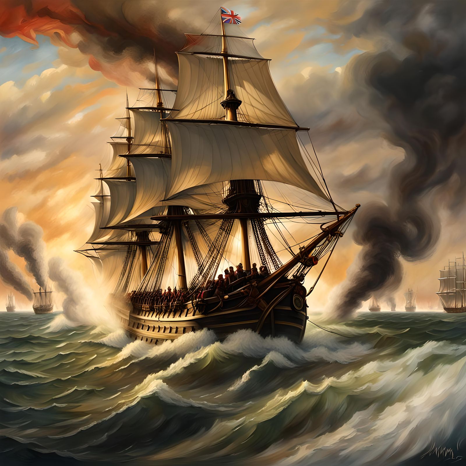 War of 1812 British Ship on Lake Ontario