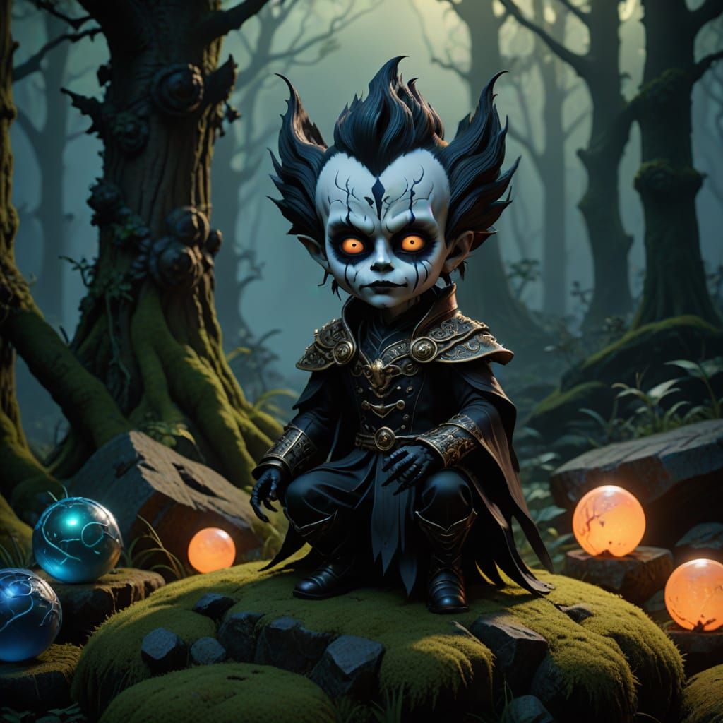 Mini Blythe Doll Ryuk in Ethereal, Iridescent Beauty