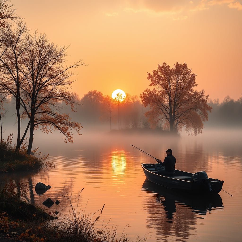 Golden Dawn at Serene Lake