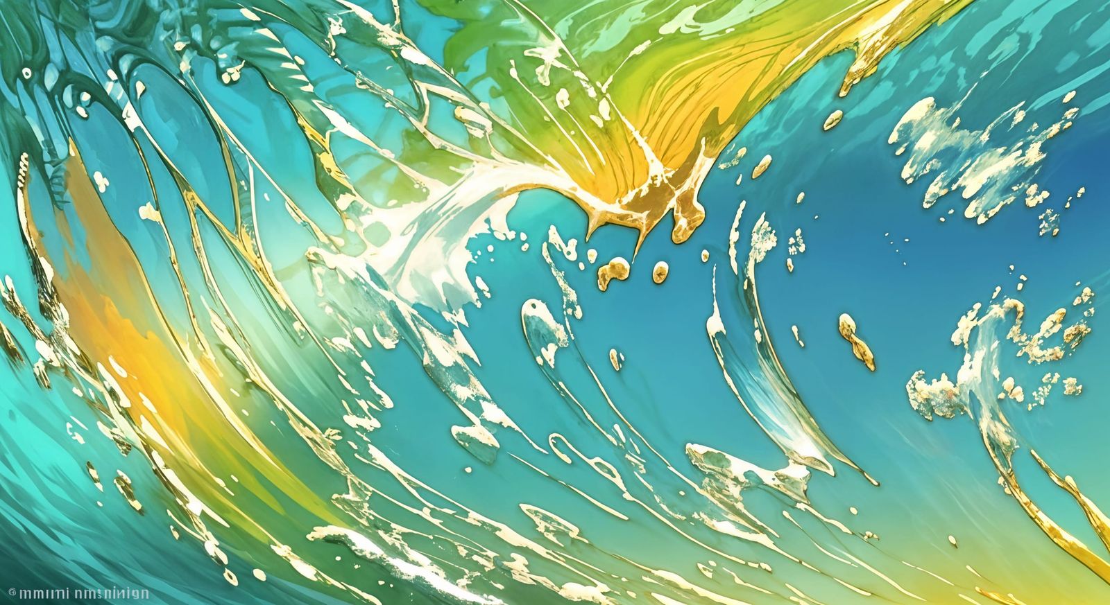 Underwater Palm Tree Pattern Design