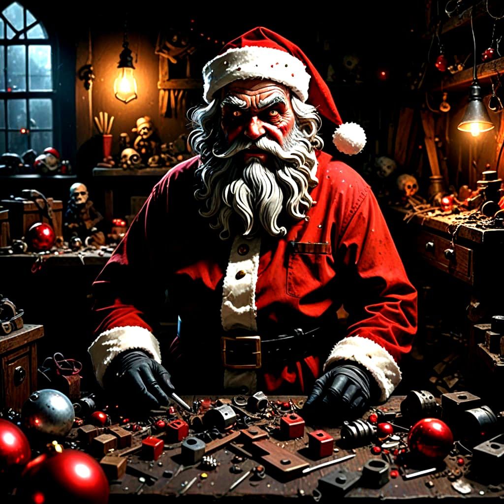 Christmas in the deep bad Santa