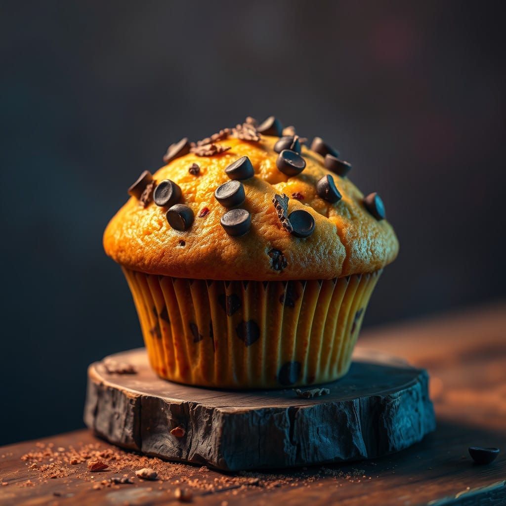 Majestic Fantasy Muffin in Rich, Dark Colors