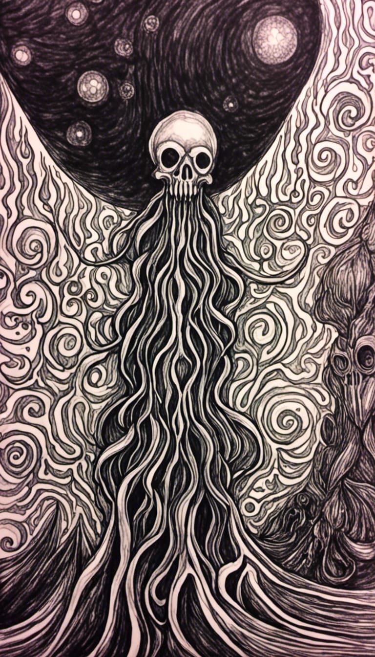 Davy Jones Sailor in Psychedelic Fungal Horror