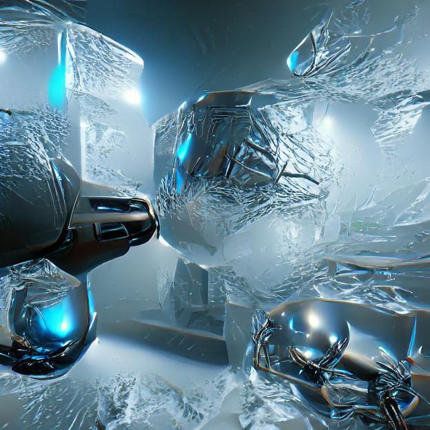 Futuristic Ice Sculpture in 8K Resolution