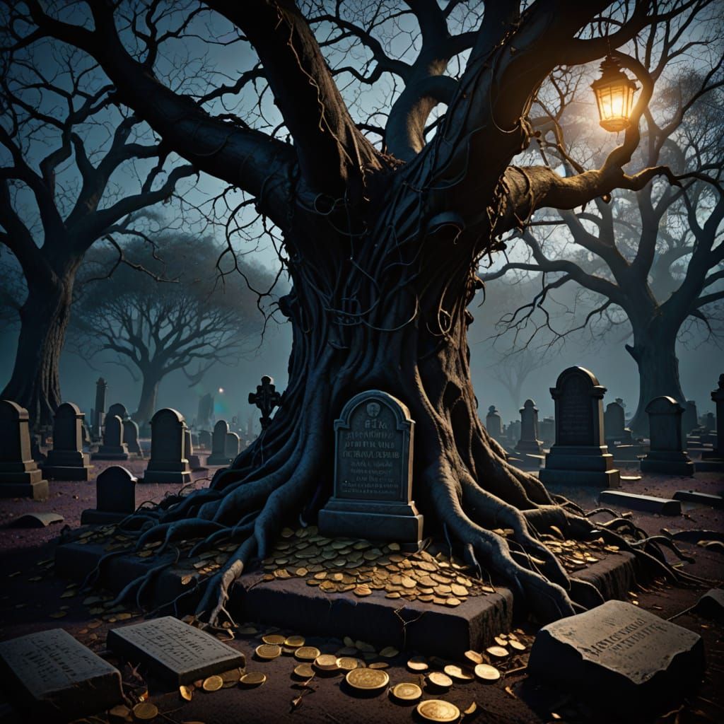 Dark Fantasy Specter Guards Treasure Tomb